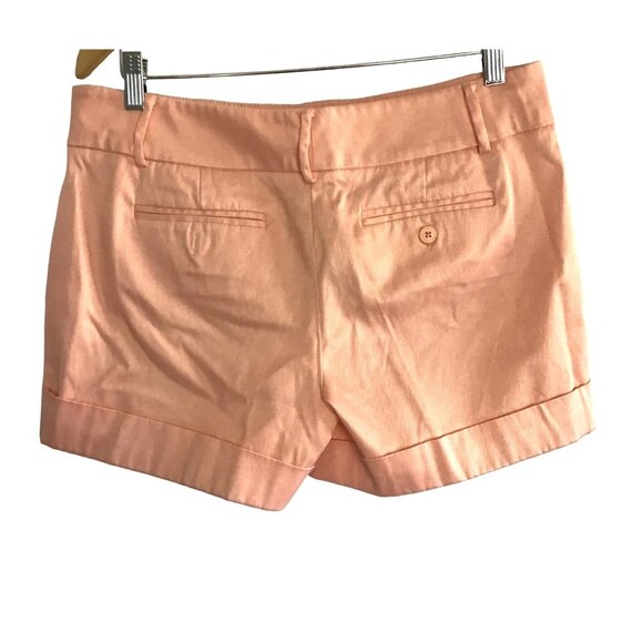 7TH AVENUE NEW YORK & CO.- WOMENS ORANGE/PEACH 98% COTTON SHORTS SIZE 10 - Picture 2 of 5